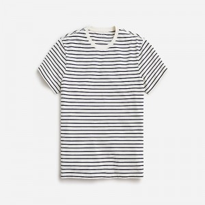 Ivory Navy J.Crew Cotton T-shirt | J.Crew Factory | KYLNP7190