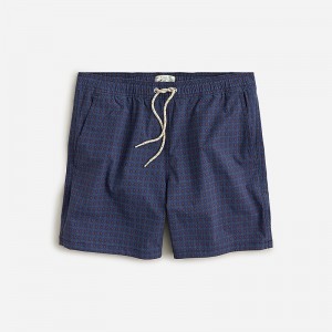 Jewerl Foulard Blue Red J.Crew 6" stretch swim trunk in print with ECONYL® nylon | J.Crew Factory | TDIZO7859