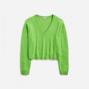 Jungle Juice J.Crew Cashmere relaxed cropped V-neck sweater | J.Crew Factory | ZBMWI8306