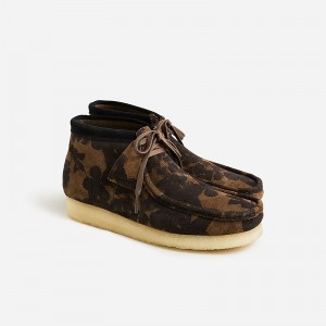 Khaki Floral J.Crew Clarks® Originals Wallabee® boots in suede | J.Crew Factory | RVGXU7295