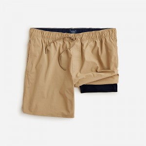 Khaki J.Crew 6'' lined tech dock short | J.Crew Factory | JRINC2537