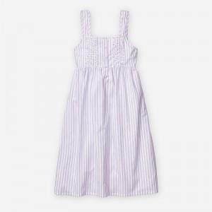 Light Purple J.Crew Petite Plume™ Charlotte nightgown in french ticking | J.Crew Factory | XIQBS7863