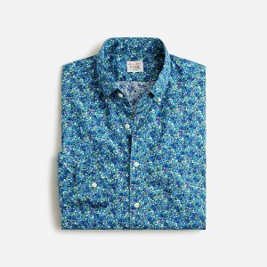 Meadow Floral Blues J.Crew Secret Wash cotton poplin shirt | J.Crew Factory | LZGOS4109