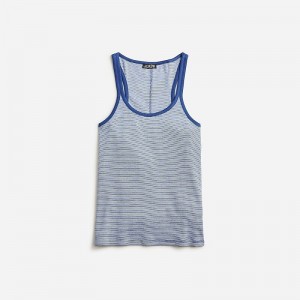 Micro Feeder Cove Ivory J.Crew Fine rib racerback tank top | J.Crew Factory | NKCRU9028