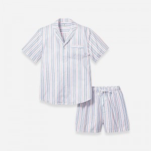 Multi J.Crew Petite Plume™ short set in vintage french stripe | J.Crew Factory | ABMER4921