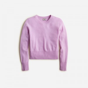 Muted Orchid J.Crew Cashmere shrunken crewneck sweater | J.Crew Factory | KTWMF8613