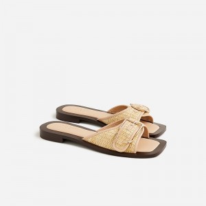 Natural J.Crew Callie sandals in faux raffia | J.Crew Factory | OQIYE6135