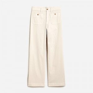 Natural J.Crew Sailor slim wide-leg chino pant | J.Crew Factory | OPNFY6974