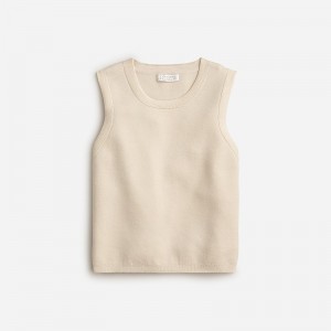 Natural J.Crew Sweater shell in TENCEL™ lyocell blend. | J.Crew Factory | MVGOS2589