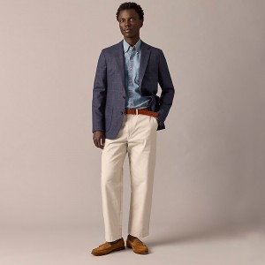 Navy Glen Check J.Crew Ludlow Slim-fit blazer in English cotton-wool blend | J.Crew Factory | VSGEW3895