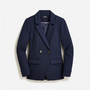 Navy J.Crew Devon blazer in bi-stretch cotton blend | J.Crew Factory | DWOAY9548