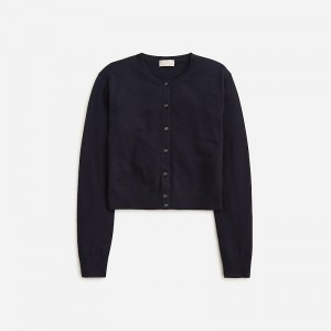 Navy J.Crew Featherweight cashmere shrunken cardigan sweater | J.Crew Factory | DXSJV3516