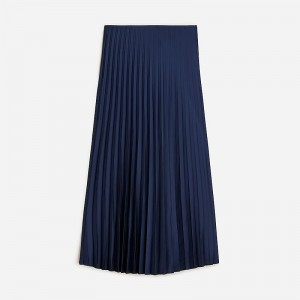 Navy J.Crew Gwyneth pleated slip skirt | J.Crew Factory | TSKYC8375