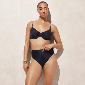 Navy J.Crew High-rise bikini bottom | J.Crew Factory | STBGH5708