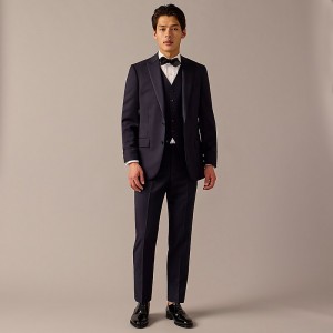 Navy J.Crew Ludlow Slim-fit tuxedo jacket in Italian wool | J.Crew Factory | PIWXK5687