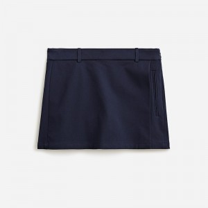 Navy J.Crew Mini skort in bi-stretch cotton blend | J.Crew Factory | IRJDH5680