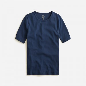 Navy J.Crew Perfect-fit elbow-sleeve T-shirt | J.Crew Factory | ZVYNK5796