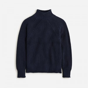 Navy J.Crew Relaxed Rollneck™ sweater | J.Crew Factory | XYDPR0523