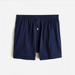 Navy J.Crew Stretch knit boxer short | J.Crew Factory | YQTOW3416