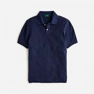 Navy J.Crew Washed piqué polo shirt | J.Crew Factory | DUAKO4197