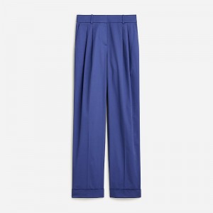 Navy J.Crew Wide-leg essential pant in lightweight chino | J.Crew Factory | CHREP3581