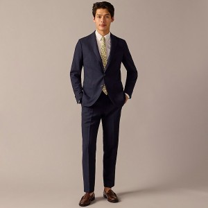 Navy Mini Check J.Crew Ludlow Slim-fit suit jacket in English wool | J.Crew Factory | VOXAI6034