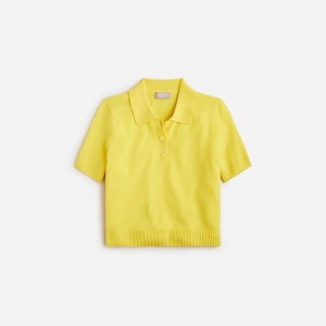 Neon Dandelion J.Crew Cashmere cropped sweater-polo | J.Crew Factory | KHNXC9021