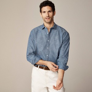 One Year Wash J.Crew Bowery wrinkle-free dress shirt with spread collar | J.Crew Factory | PSELC7825