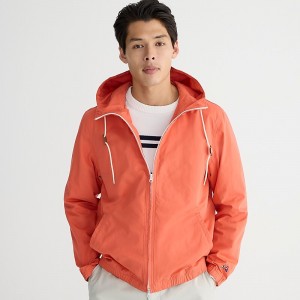 Orange J.Crew Hooded surf jacket in cotton | J.Crew Factory | CVILP7154