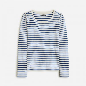 Paloma Stripe Natural H J.Crew Long-sleeve crewneck T-shirt vintage rib | J.Crew Factory | TRXKC1490