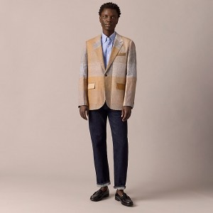 Pattern Mix Run On J.Crew Kenmare Relaxed-fit blazer in linen twill | J.Crew Factory | LAJNG1769