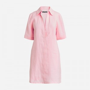 Pink J.Crew Bungalow popover dress linen | J.Crew Factory | XLRMS5609