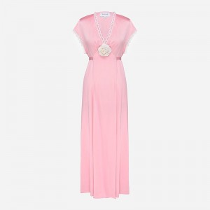 Pink J.Crew SLEEPER The Genus Rosa satin dress | J.Crew Factory | HOXLI3052