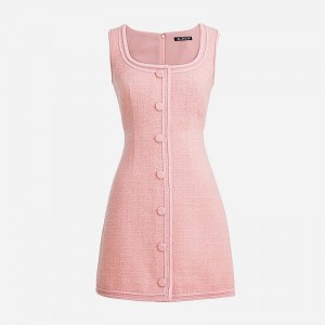 Pink J.Crew Sophia sleeveless dress in tweed | J.Crew Factory | TRINP1803