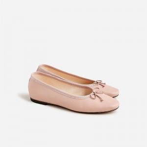 Pink J.Crew Zoe ballet flats in leather | J.Crew Factory | IOPTC6309