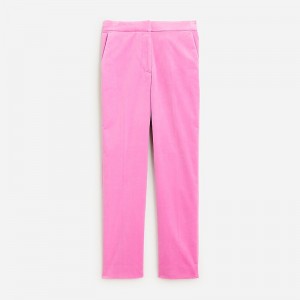 Pressed Dahlia J.Crew Kate straight-leg pant in stretch velvet | J.Crew Factory | CFZHD6897