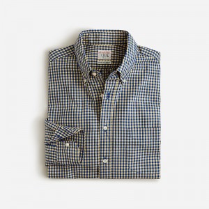 Quincy Check Yellow Blu J.Crew Secret Wash cotton poplin shirt | J.Crew Factory | GWOXR2760