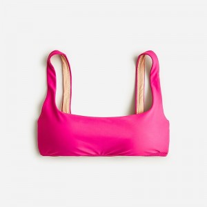 Radiant Fuchsia J.Crew Squareneck bikini top | J.Crew Factory | SBDLY0631