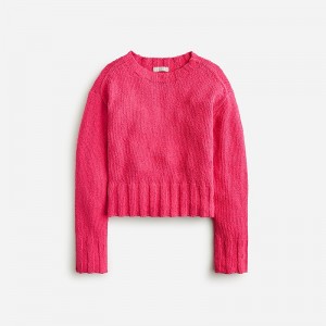 Raspberry Sherbet J.Crew Relaxed crewneck beach sweater | J.Crew Factory | VEGAU6510