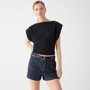 Resin Rinse J.Crew Patch-pocket denim short in resin wash | J.Crew Factory | MDJGN4701