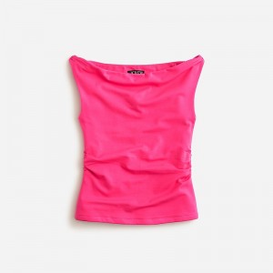 Rose J.Crew Off-the-shoulder tank top in stretch cotton blend | J.Crew Factory | XIYVL5468