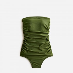 Safari J.Crew Ruched bandeau one-piece swimsuit | J.Crew Factory | JQKGI7032