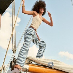 Sailor Wash J.Crew Wide-leg essential pant in sailor stripe | J.Crew Factory | SDJPQ6891