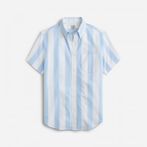 Samuel Blue Multi J.Crew Short-sleeve Broken-in organic cotton oxford shirt | J.Crew Factory | KTIPZ2897