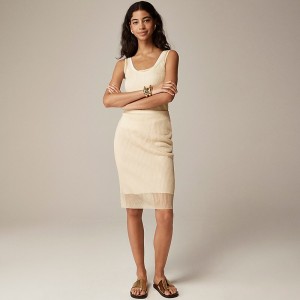 Sand J.Crew Collection sheer layered sweater-skirt | J.Crew Factory | GTEZC4639