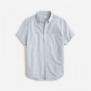 Seersucker Stripe Fade J.Crew Short-sleeve seersucker shirt with point collar in print | J.Crew Factory | LPRBK2165