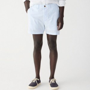 Sky Blue White J.Crew 5" stretch seersucker short | J.Crew Factory | KPZIJ4283