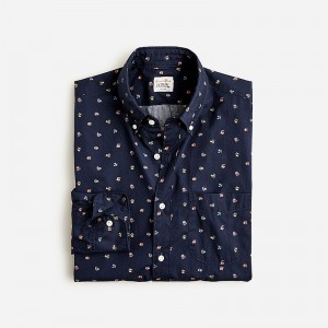 Small Ditsy Navy Multi J.Crew Secret Wash cotton poplin shirt | J.Crew Factory | OYIMN2806