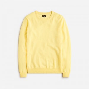 Spring Yellow J.Crew Cashmere jacquard crewneck sweater | J.Crew Factory | PHEOS3427