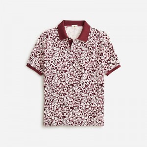 Summer Garden Red Ivory J.Crew Terry cloth polo shirt | J.Crew Factory | SOXTH5301